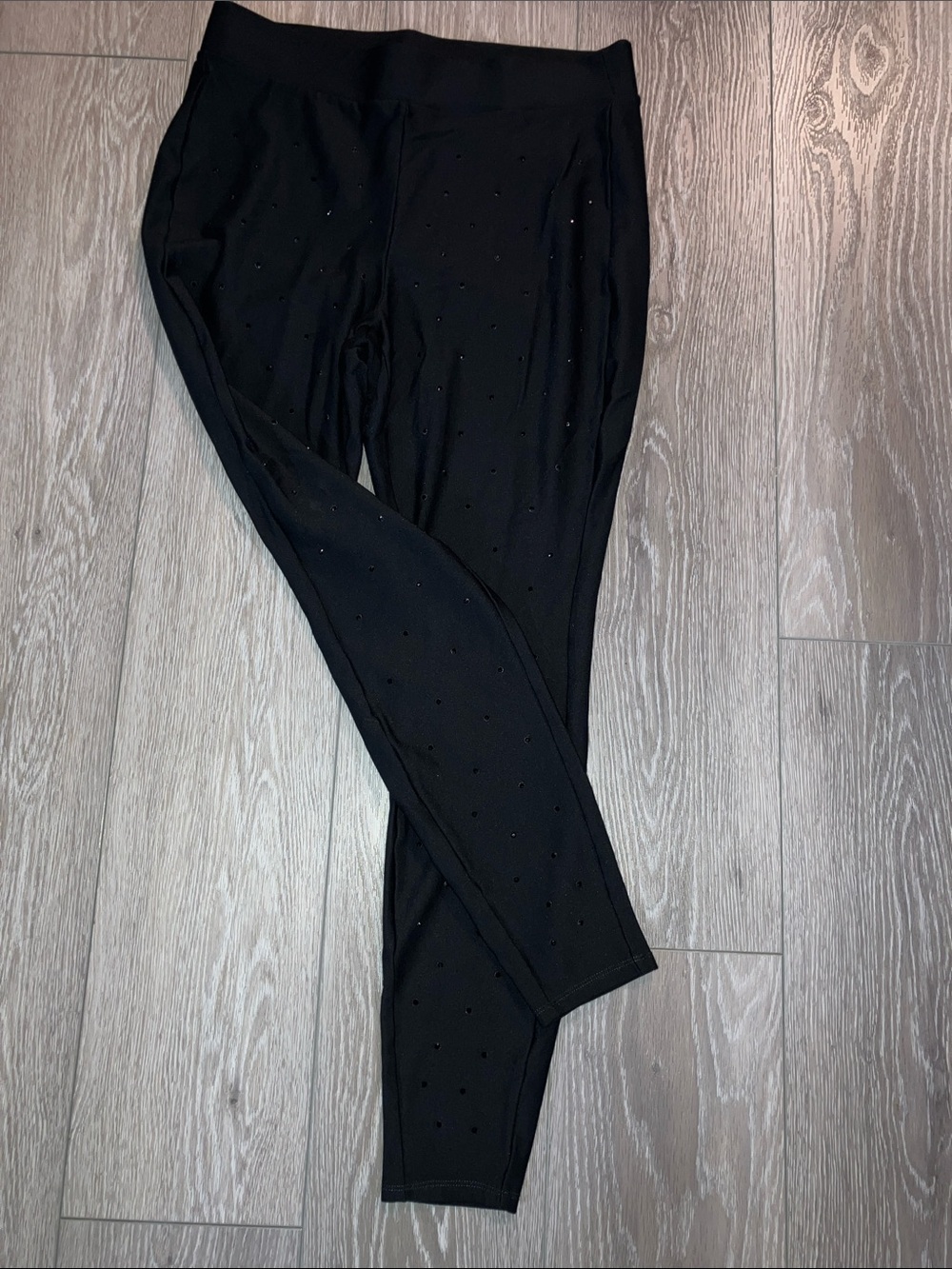 Lane Bryant Black Stretch Leggings with Sparkle Studs